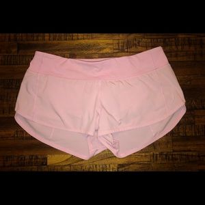 Lululemon sz 6 Miami pink speed up shorts